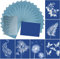 Sun Print Paper Kit – 24 Blatt Cyanotyp-Papier, 1 Acrylplatte, hochempfindliches solarbetriebenes Druck-Kunstpapier für Kunst, Handwerk, DIY-Projekte