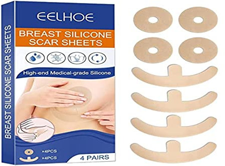 Feuilles de cicatrices en silicone pour le retrait des cicatrices de sein, bandes souples Areola - Bandes d'ancrage en silicone - Thérapie des cicatrices pour brûlures, cicatrices chirurgicales