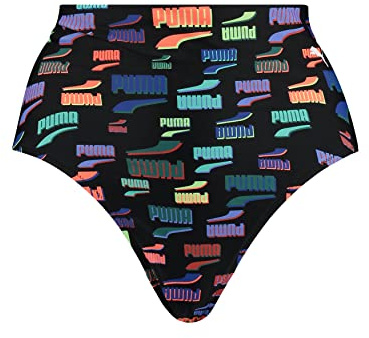 Puma Womens High Waisted Printed Bikini Bottoms