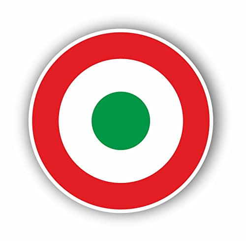 AMA SHOP Adesivo in PVC Sagomato Coccarda Italia | Sticker per Casco, Moto, Camper, Barca, Auto, PC| autoTuning |