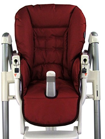 Ersatzbezug Sitzkissen [Bezug für Hochstuhl] kompatibel mit Peg Perego Prima Pappa DINER (bordeaux)