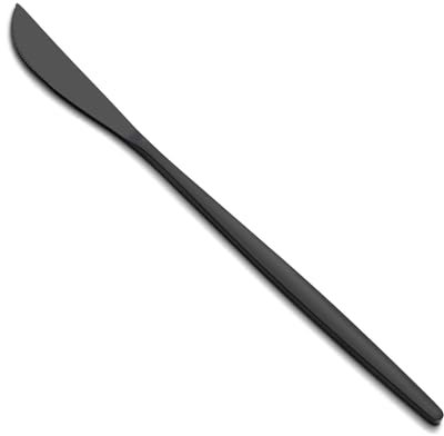 Pleafind cuchillos de mesa 24 piezas, 8,66(22 cm) Juego de cuchillos de acero inoxidable, cuchillos carne mesa negro, cuchillo sierra, knive, cuchillo para hogar y restaurante, apto para lavavajillas
