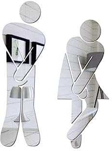 OSALADI Adesivo Da Parete Per Wc Cartello Per Bagno Per Donne Per Larredamento Del Bagno