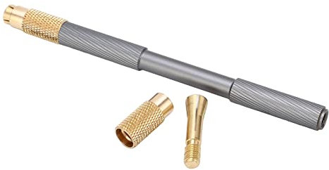 BGa Knife Handle, Double Head BGa Chip Repair Knife Handle Universal Scraper Handle Aluminum Alloy CPU Glue Remover Knife Handle with Brass Latch for Cell Phone, LCD, Tablet(Gray)