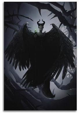 VZRSQZK Maleficent 2 Filmposter, dekoratives Gemälde, Leinwand, Wandposter und Kunstdruck, modernes Familienschlafzimmer-Dekor-Poster, 20 x 30 cm