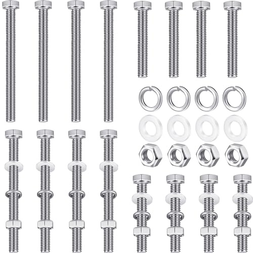 Tandefio 16 Pcs 304 Stainless Steel U Channel Sign Post Attachment Kit Sign Mounting Hardware Road Sign Hardware 2-1/2 and 1-1/2 Sign Post Mounting Bolts and Nuts for U Channel Post Accessories