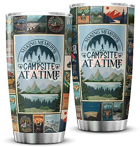 Thermal Coffee Cup 590ml Insulated Travel Mug Stainless Steel Tumbler for Birthday Sister Christmas Camping Quilt