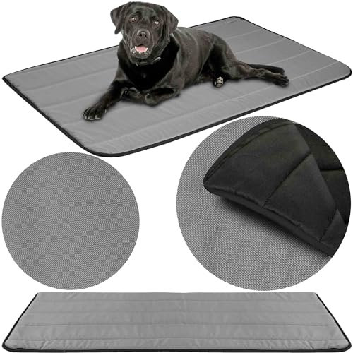 EDANTI Hundebett Hundematte Hundekissen Weich Wasserdicht Gesteppt Antiallergisch Matratze Matte (XL)