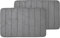 Moonlight Bedding 2 Pack Bath Mat Non Slip Anti Mould Grey 50 x 80 cm Memory Foam Bathmat Thick Super Soft and Comfortable Bath Mats Washable & Water Absorption Bathroom Mat