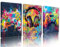 Tucocoo Graffiti Pop Paintings for Living Room Colorful Gamepad Prints Pictures Canvas Headphones Gaming Wall Art Abstract Contemporary Artwork Home Decor Wooden Framed Ready to Hang (14x20 x 3Pcs)