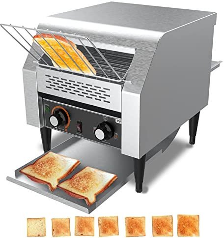 LoJax Commercial Chain Toaster Commercial Bread Machine Square Automatic Toasting Driver Baking Oven Stainless Steel Conveyor Toaster
