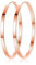 Kamise Hoop Earrings for Women, 925 Sterling Silver Round Pierced Earring, Rose Gold Large Cartilage Hoop Earrings, Hypoallergenic Big Circle 60mm Diameter Earrings, Lightweight Earrings with Gift Box