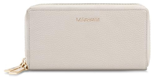 Lazarotti Bologna XL Leder Geldbörse Damen | 2 große Reißverschlussfächer, 20 Kartenfächer, Münzfach, RFID-Schutz | 20 x 4 x 11 cm