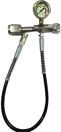 Xigner Paintball Füllstation Kit 4500psi PCP Füllstation Ladeadapter, 60cm Microbore Schlauch Nachfülladapter mit Manometer, Inflation Ventil Kit