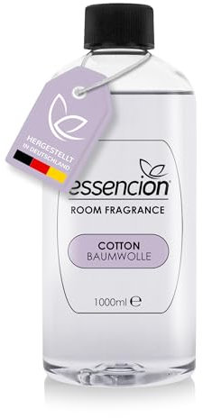 essencion Cotton (Baumwolle) Raumduft Refill Flasche – 1000ml – In 14 verlockenden Düften erhältlich (Cotton 1000ml Refill)