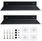 nvdsivee Lot de 2 Étagère Murale Salle de Bain sans Perçage Tablette Flottante Murale Adhésive Cuisine Étagères Rangement en Aluminium pour Salon Chambre à Coucher Noir 70cm
