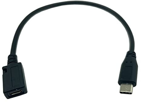Halokny USB-C Male to Micro USB Female Adapter - 25cm/10 Inch Charging Cable(Only for Charging)