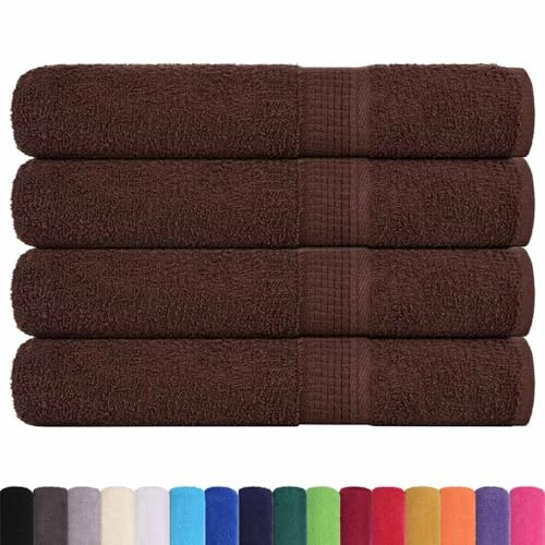 vidaXL Handtücher FROGN 4 STK. Braun 100x200 cm 360 g/m² 100% Baumwolle, Strandtuch, Strandhandtuch, großes Badetuch, Badetuch, Gästetuch, großes Strandtuch