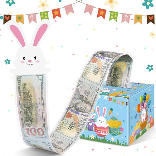 WenmthG Lustige Ostergeschenke Kinder, Geldgeschenk zu Ostern, DIY Überraschungsbox, Osterdeko für Bargeld Geschenk Ziehen, Ostergeschenke für Kinder Junge Mädchen - Osterhase