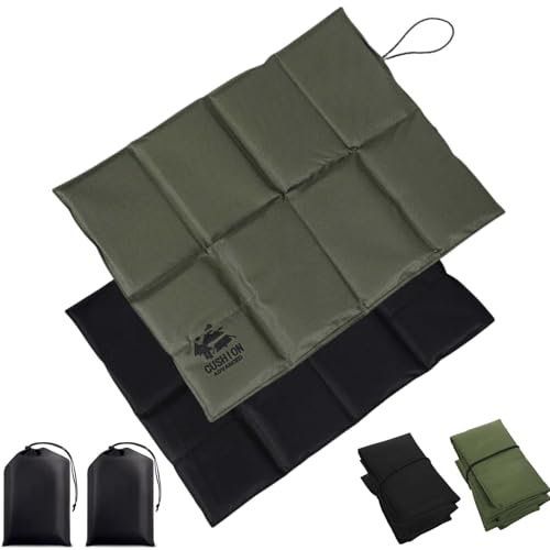 MHwan Sitzkissen Outdoor, 2 Stück Große Größen 43x33 cm Thermo und Wasserdicht Sitzunterlage Outdoor Kinder Erwachsener, Warm, Weich und Bequem Outdoor Sitzkissen Faltbar, Maschinenwaschbar