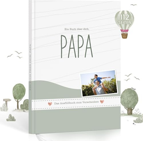 Papa Geschenk Vatertagsgeschenk I Papa was kannst du erzählen I Papa Buch zum Ausfüllen I Geschenk für Papa Vater zum Vatertag Geburtstag Erinnerungsbuch Papa erzähl mir deine Geschichte Familienbuch