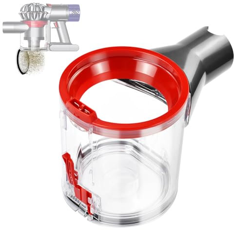 UHETLET Staubsammeltopf für Dyson Staubsauger Staubeimer Ersatzteile V8 Behälter Zubehör Abfallbehälter Aufsatz Staubbox Staubbecher Auffangbehälter für Dyson V7/V8/SV10/SV11 Staubsauger Ersatzteile
