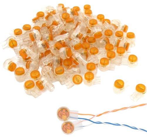 Menibeuty Telefonkabel Verbinder, 100pcs Schnittstelle Klemme K1 Anschluss Telefonkabel Verbinder, Kabel Verbinden Verbindungsklemme Wasserdicht Spleißklemmen für Kabeldaten Telefonkabels