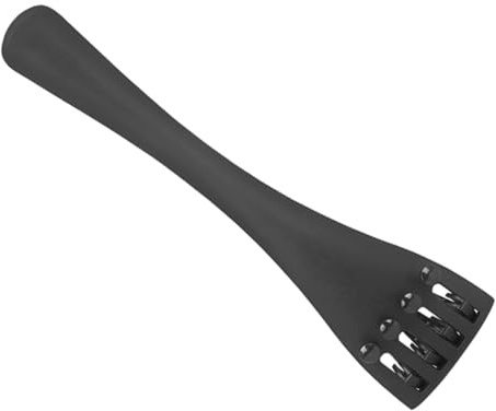 Vaguelly Cello Tailpiece Carbon Fiber Ersatzteil mit Feinstimmern Hochwertige Zubehörteile für Cello Instrumente Optimiert für Klangqualität und Langlebigkeit