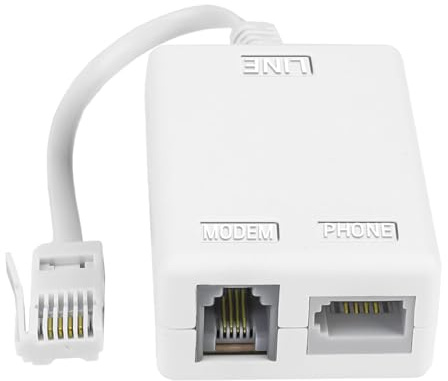 BT Telephone Splitters ADSL Filter with Cable and RJ11 Connection Adapter, ADSL Microfilter BT Plug/Socket Broadband Internet Splitter for WiFi Sky Talktalk Landline Modem Router Telephone Fax