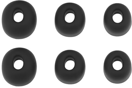 LT Easiyl 3 Pairs Silicone Ear Tips Compatible with Redmi Buds6 Pro 5 Pro Black (S/M/L)