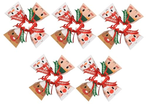 DIKACA 24stücke Weihnachts-geschenkeboxen Süßigkeitenbehälter Kleine Geschenkbehälter für Kekse Süßigkeiten Nougat für Weihnachtsfeiern Kindergeburtstage Partys Zufälliger Stil