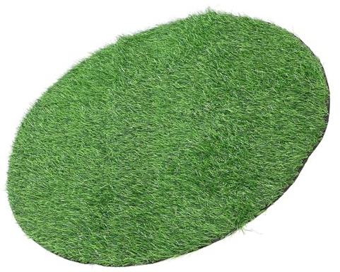 Toddmomy Gazon Synthétique 25 CM Épaisseur Tapis Extérieur Rond 90 CM Diamètre Fausse Herbe pour Terrasse et Balcon Usage Polyvalent Facile à Installer