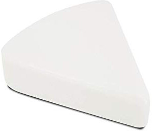 K&K Keramik Unterlegfüße für Blumentöpfe dreieckig 7x8 cm frostsicher (weiß-matt)