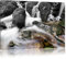 Pixxprint Gertelbach im Schwarzwald B&W Detail, Größe: 80x60cm, Leinwandbild, fertig gespannt, Wandbild, Dekoration, Kunstdruck, kein Poster