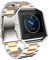TopTen Uhrenarmband mit Rahmen kompatibel für Fitbit Blaze Smartwatch, Edelstahlarmband Ersatzzubehör Verstellbares Armband (Silver/Rose Gold)