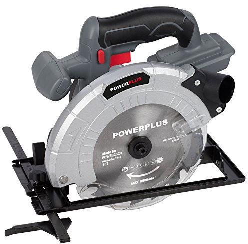 Power Plus POWEB2520 Li-Ionen-Handkreissäge, 4000 U/min, 18 V, Li-Ion, schwarz, grau, Edelstahl)