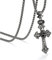 JewelryWe Schmuck Herren Halskette, Edelstahl Löwe Krone Keltisches Kreuz Anhänger mit 56cm Venezianerkette, Biker Kette, Silber