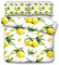 Stillshine Bettwäsche Bettbezug Einzigartig Gelb Zitrone Muster Weiß Deckenbezug und Kopfkissenbezug - Einzelbett 135x210cm Hohe Qualität Bettwäscheset