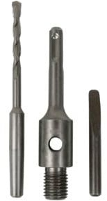 STIER Attacco SDS - Plus M16 inclusa punta da centro e cuneo di espulsione (set da 3 pezzi)