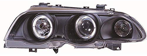 Scheinwerfer Set 3er E46 Bj. 98-01 Limo/Touring Angel Eyes klar/schwarz