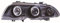 Scheinwerfer Set 3er E46 Bj. 98-01 Limo/Touring Angel Eyes klar/schwarz