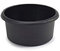 Washing Up Bowl Round Plastic Small & Large Basin Sink Kitchen (Black, Small Round Bowl)