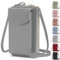 lmytdo Handytasche zum Umhängen, Brieftasche Crossbody Damen Geldbörse kleine Crossbody Tasche PU Leder Handy Umhängetasche mit Kartenfächer Verstellbar für Handy unter 6,5 Zoll (Grau)