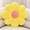 Sioloc Flower Shaped Throw Pillow Butt Cushion Floor Pillow, Seating Cushion, Cute Room Decor & Plush Pillow for Bedroom Sofa Chair, Yellow, 15.7