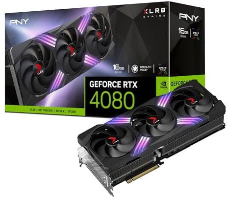 PNY GeForce RTX 4080 16GB XLR8 Gaming Verto Epic-X RGB Triple Fan, Schwarz