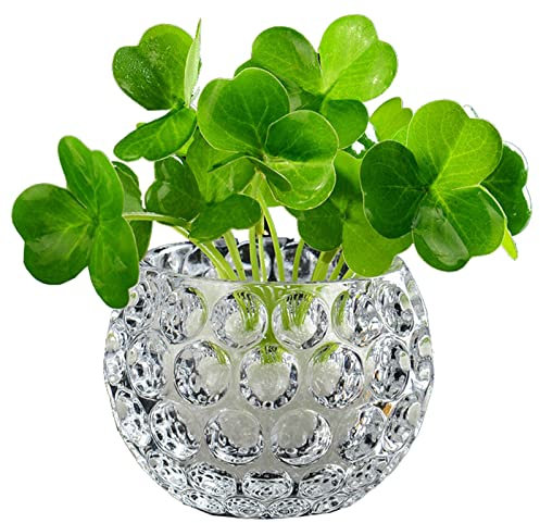 Jarrón de flores para plantas, arreglo floral transparente, jarrón de cristal con bola de cristal