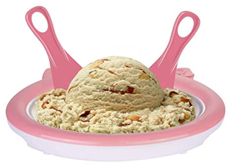ASTRL Heladera enrollada | Plato Frío con 2 Espátulas - Bandeja de Hielo Frito en Forma de Gato, Plato de Comida frita para Hacer Helado Enrollado, Sorbete de Yogur Helado y Gelato