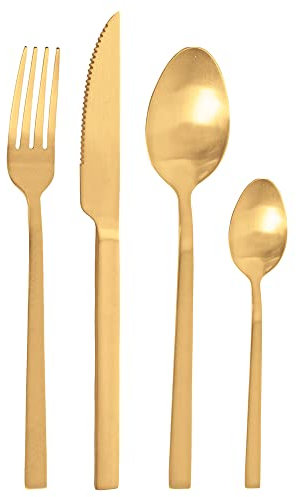 Pintinox 24tlg. Tafelbesteck Menübesteck Besteckgarnitur Tischbesteck Besteck-Set DUKE für 6 Personen, Hochwertiger 18/10 Edelstahl, Messer aus 13/0 Chromstahl (Sun), inkl. Microfasertuch