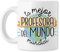 BAOBAB REGALOS La Mejor Profesora Del Mundo Mundial - Taza Profesores y Profesoras Fin De Curso - maestro - maestra. Cerámica blanca