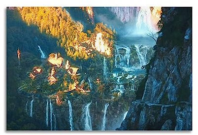 ELedvb Der Hobbit Filmposter Landschaft Leinwand Poster Dekorative Gemälde Leinwand Wandposter und Kunstbild Druck Moderne Familie Schlafzimmer Dekor Poster 30 x 45 cm